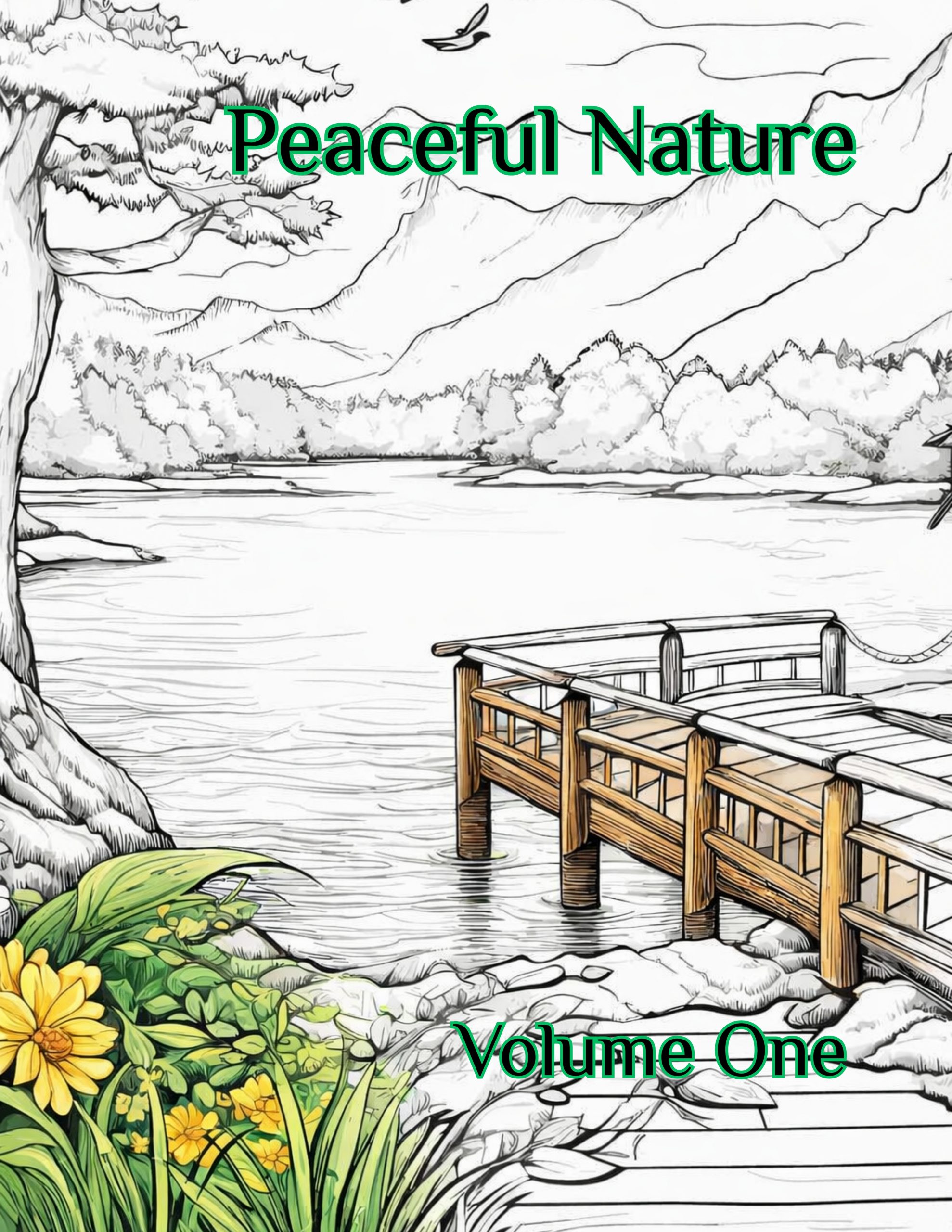 Peaceful Nature Coloring Book